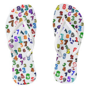 Chanclas Patrón de número