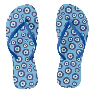 Chanclas Patrón de ojos malvados griego