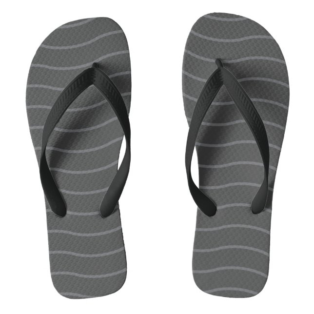 Chanclas Patrón de onda gris oscuro y gris claro (Plantilla)