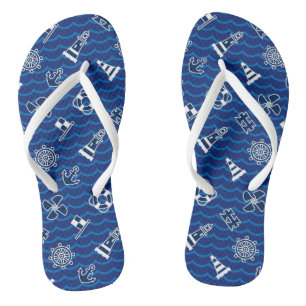 Chanclas Patrón de ondas náuticas cortas