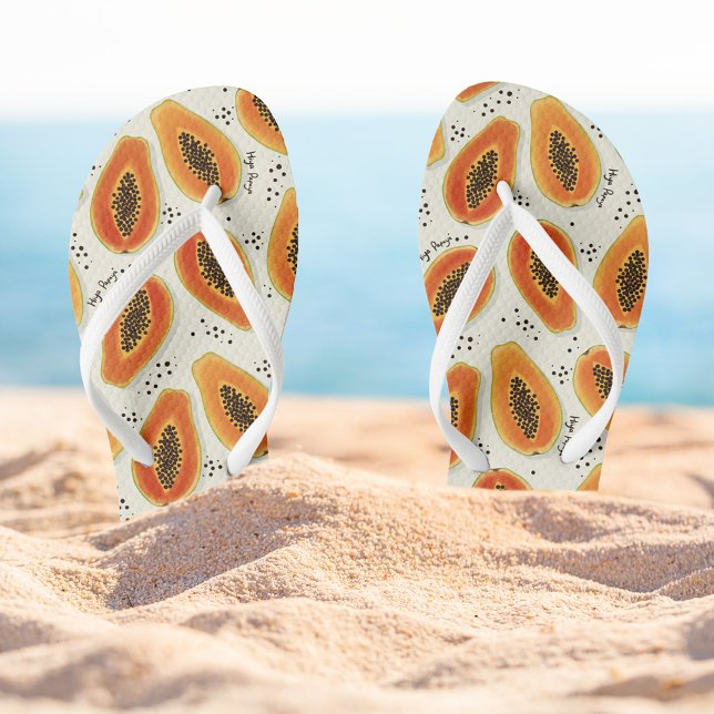 Chanclas Patrón de papa hiya (Hiya Papaya Flipflops)