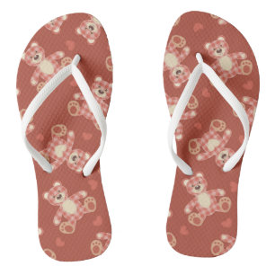 Chanclas patrón de patinaje de oso