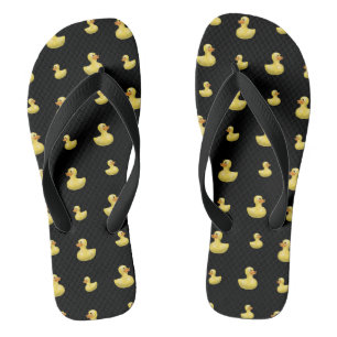 Chanclas Patrón de pato de caucho negro