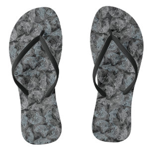 Chanclas Patrón de peces, doble color b. Black BG