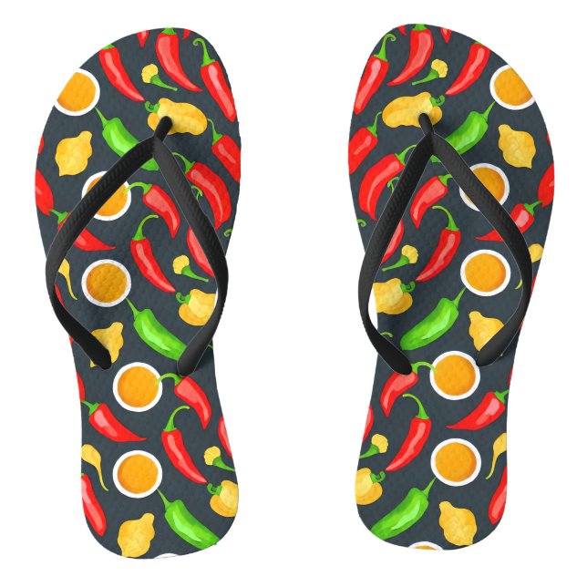 Chanclas Patrón de Peppers de Chili Caliente (Plantilla)