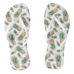 Chanclas Patrón de piña acuarela