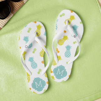Chanclas Patrón de piñas monogramadas de color