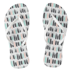 Chanclas Patrón de pinceles y trazos de tinta
