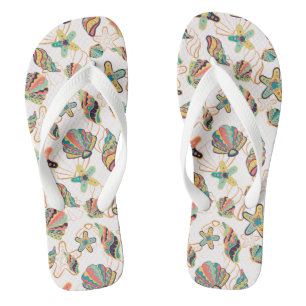 Chanclas Patrón de playa de conchas marinas