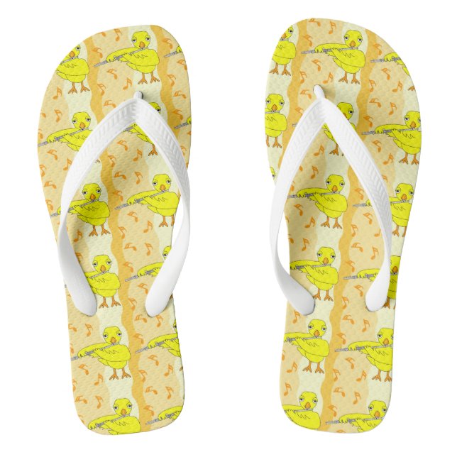Chanclas Patrón de pollito con flauta (Plantilla)