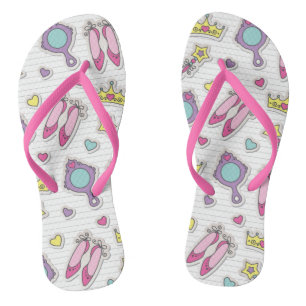 Chanclas patrón de princesa mariposa