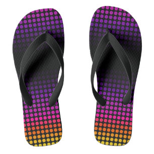Chanclas Patrón de puesta de sol geométrica de Ombre en neg
