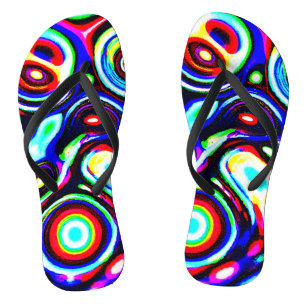 Chanclas Patrón de pulso de neón vibrante