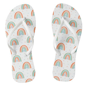 Chanclas Patrón de punto de la polca arcoiris colorida