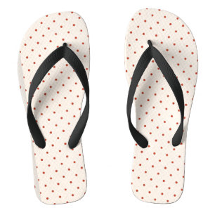 Chanclas Patrón de puntos de Navidades blancos y rojos