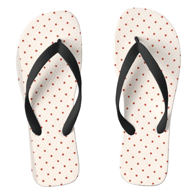 Chanclas Patrón de puntos de Navidades blancos y rojos (Plantilla)