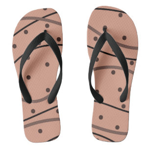 Chanclas Patrón de puntos y rayas de Mocha