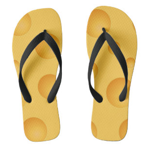 Chanclas Patrón de queso amarillo