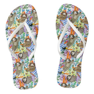 Chanclas Patrón de ranura de color de agua del Personaliza
