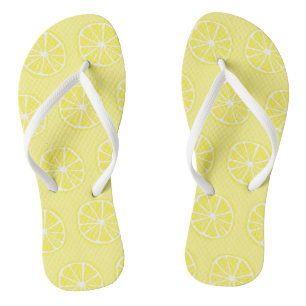 Chanclas Patrón de rebanada de cítricos de limón de diversi