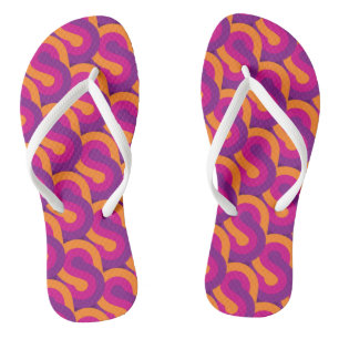 CHANCLAS PATRÓN DE RETRO DE SEVENTOS