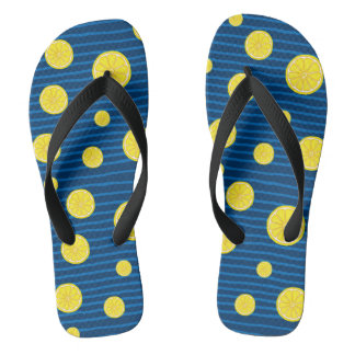Chanclas Patrón de rodajas de limón