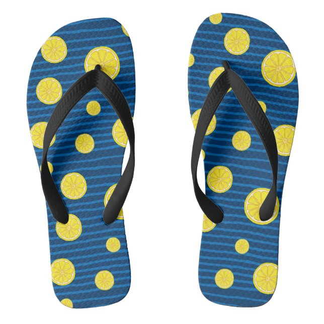 Chanclas Patrón de rodajas de limón (Plantilla)