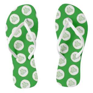 Chanclas Patrón de rodajas de pepino