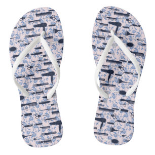 Chanclas Patrón de Rosa azul cuidado de belleza