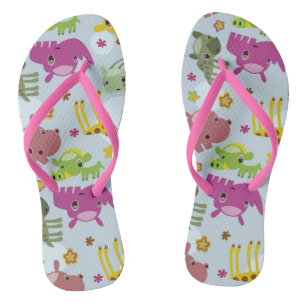 Chanclas patrón de safari animal