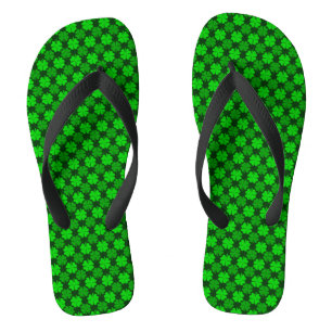 Chanclas Patrón de Shamrock del Día de San Patricio