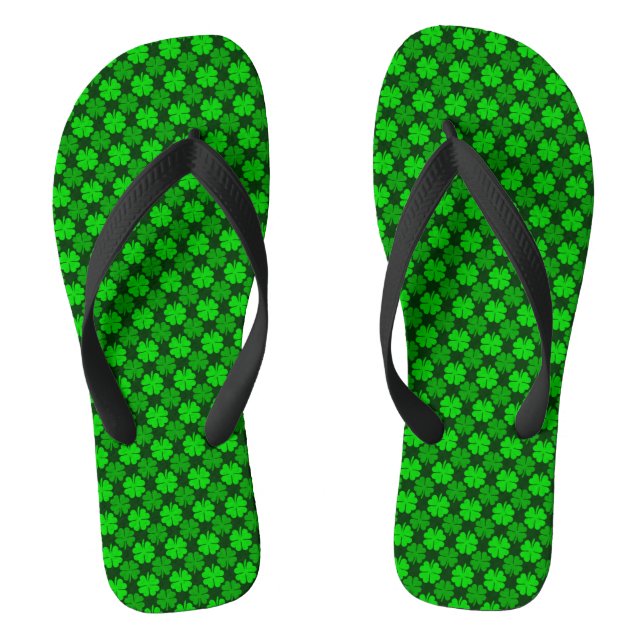 Chanclas Patrón de Shamrock del Día de San Patricio (Plantilla)