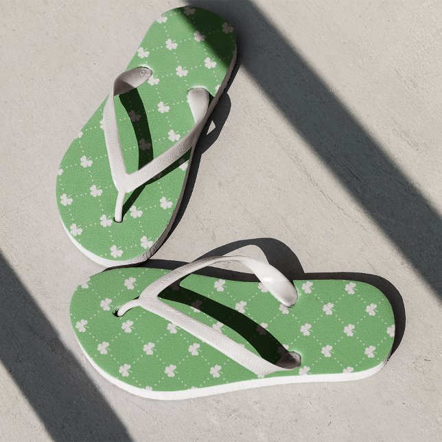 Chanclas Patrón de Shamrock del Día de San Patricio (Subido por el creador)