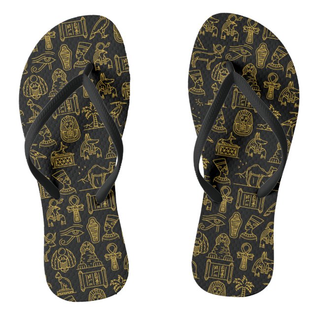 Chanclas Patrón de símbolos jeroglíficos egipcios     (Plantilla)