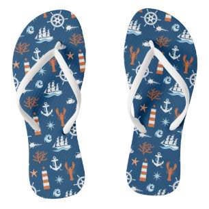 Chanclas Patrón de tema del mar 1