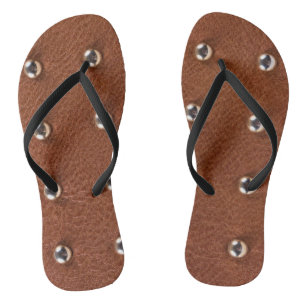 Chanclas patrón de textura de cuero