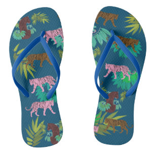 Chanclas Patrón de tigres