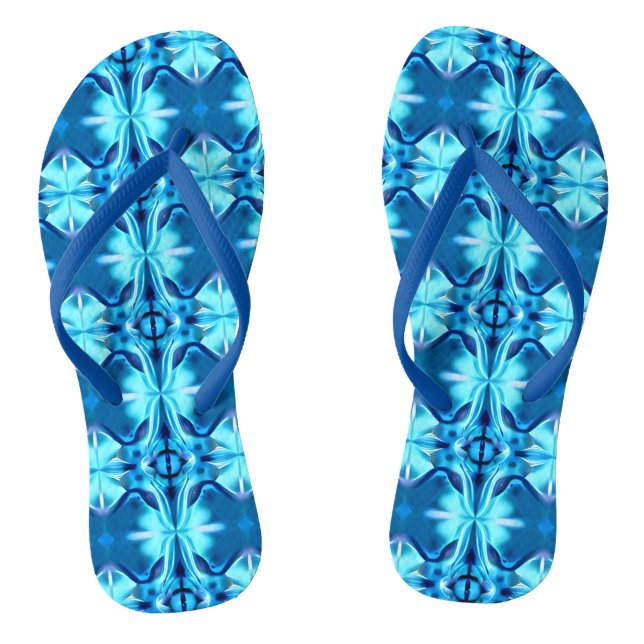 Chanclas Patrón de tinte de tinta en índigo y azul de hielo (Plantilla)