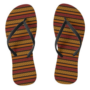 Chanclas Patrón de tonos de tierra cálidos