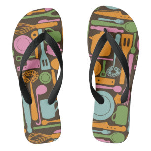 Chanclas Patrón de utensilios de cocina 3