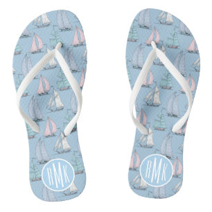 Chanclas Patrón de velero corto Monograma