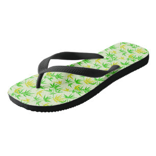 Chanclas Patrón de verano de hojas de bambú