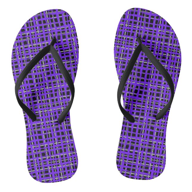 Chanclas Patrón de verificador 01Ab. Purple Black BG (Plantilla)