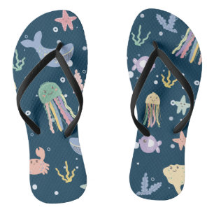 Chanclas Patrón de vida marina sin problemas