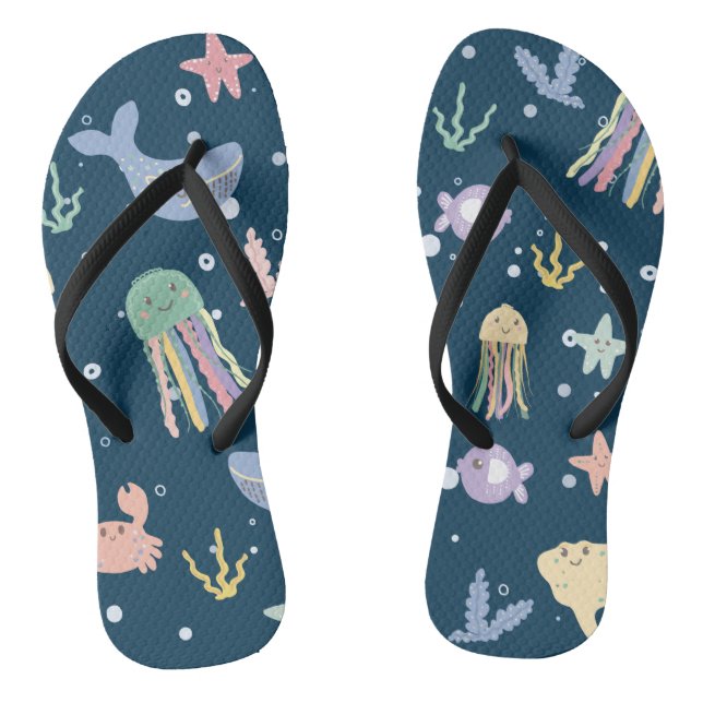 Chanclas Patrón de vida marina sin problemas (Plantilla)