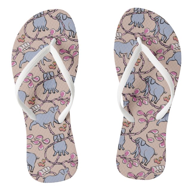 Chanclas Patrón divertidísimo Chino de Cerdo de Año P Mujer (Plantilla)