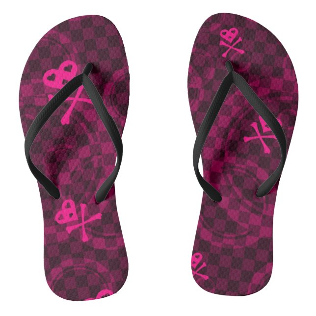 Chanclas Patrón Emo Rosa Con Círculos (Plantilla)