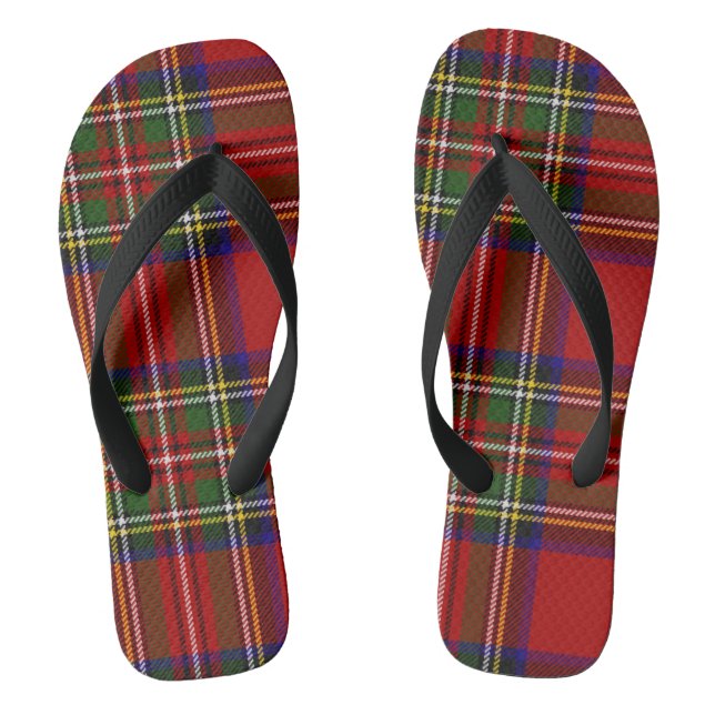 Chanclas Patrón escocés de Royal Stewart Tartán Plaid (Plantilla)