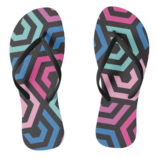 Chanclas Patrón Estilo Moderno - Moda Color geométrico (Plantilla)