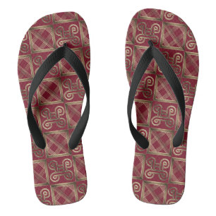 Chanclas Patrón étnico africano con símbolos Adinkra